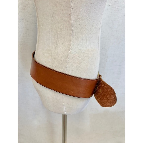 Lauren Ralph Lauren O Ring Buckle Leather Belt Brown/Tan Size Medium